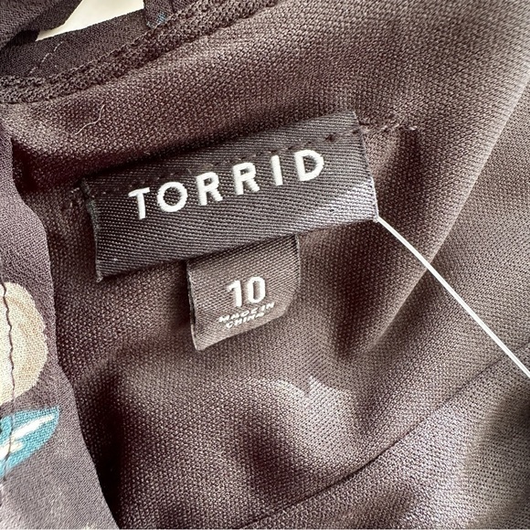 Torrid empire waisted dress,  sleeveless with ruffles and lace back, midi - Picture 8 of 14